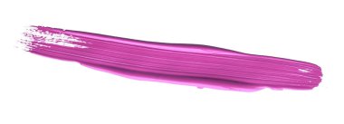 İzole edilmiş arkaplanda kırmızı renkli fırça darbesi, tuval suluboya dokusu, pembe ruj lekesi