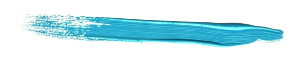 Turquesa Azul Cepillo Carrera Paiting Sobre Fondo Aislado Lienzo Acuarela —  Fotos de Stock