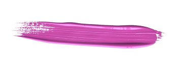 İzole edilmiş arkaplanda kırmızı renkli fırça darbesi, tuval suluboya dokusu, pembe ruj lekesi