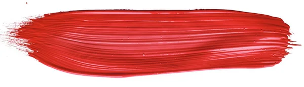 Coup Pinceau Couleur Rouge Sur Fond Isolé Texture Aquarelle Sur — Photo