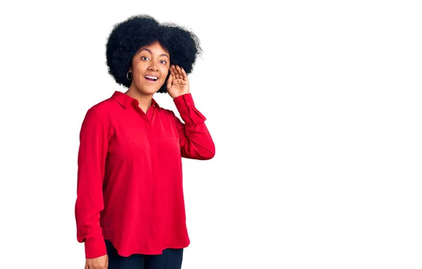 Jeune Fille Afro Américaine Portant Des Vêtements Décontractés Souriant Avec — Photo