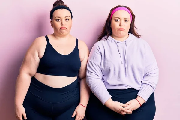 Junge Size Zwillinge Tragen Sportbekleidung Deprimiert Und Sorgen Sich Ihre — Stockfoto