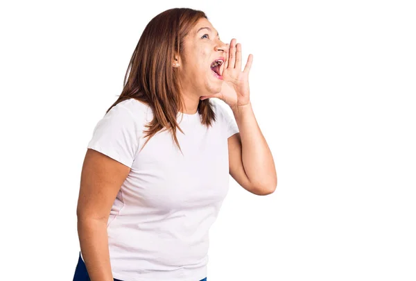 Middle Age Brunette Hispanic Woman — Stock Photo, Image