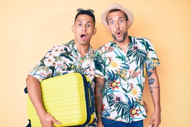 Genç eşcinsel iki adam ellerinde bavullarıyla yaz tatiline çıkıyorlar. Korkuyorlar ve hayrete düşüyorlar. 