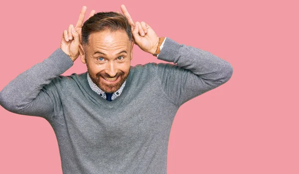 Handsome Middle Aged Man Wearing Business Clothes Angry Mad Screaming — Stock Photo, Image