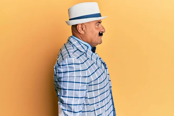 Hombre Maduro Oriente Medio Con Bigote Con Estilo Moda Vintage —  Fotos de Stock