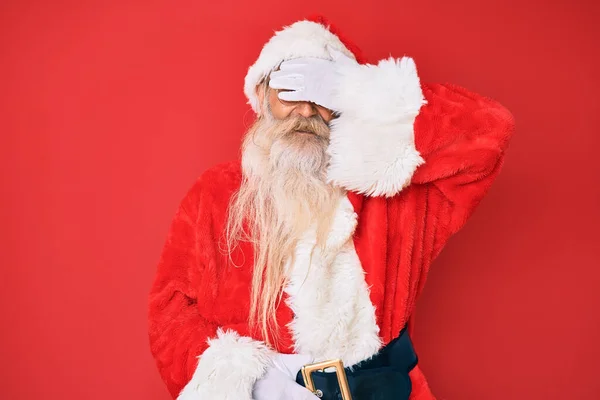 Alter Älterer Mann Mit Grauen Haaren Und Langem Bart Traditionellem — Stockfoto