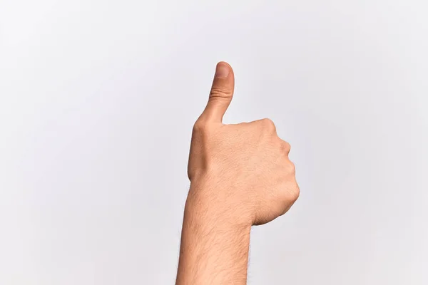 손가락을 엄지손가락을 치켜올리고 확인하고 긍정적 상징으로 성공적으로 승인의 몸짓을 텍사스 — 스톡 사진