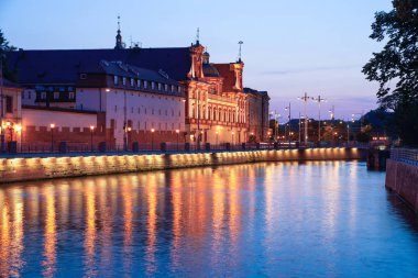 Wroclaw, Polonya - 18 Ağustos 2018: Ossolineum Enstitüsü