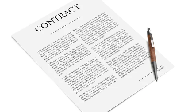 Conceptual Image Signing Agreement — Stock Photo, Image