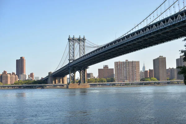 Brooklyn Manhattan Birbirine Bağlayan Ünlü Köprü New York Abd — Stok fotoğraf