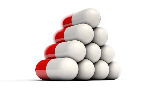 Geneeskunde Pillen Wit — Stockfoto
