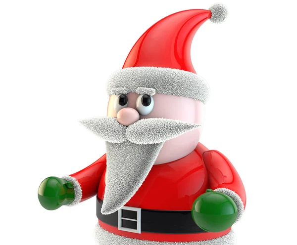 Renderizado Santa Claus Sobre Fondo Blanco — Foto de Stock