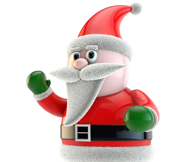 Renderizado Santa Claus Sobre Fondo Blanco —  Fotos de Stock