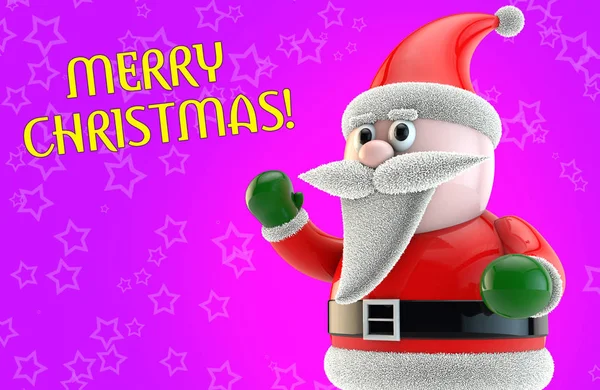 Візуалізації Санта Клауса Фіолетовому Фоні — стокове фото