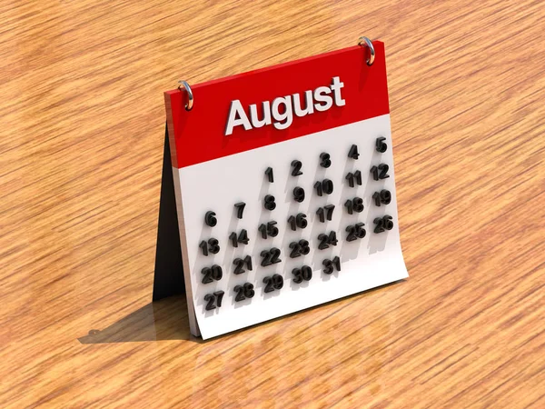 Shiny Standing Red White Calendar — Stock Photo, Image