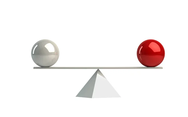 Perfekte Balance Durch Zwei Gleichmäßige Sphären — Stockfoto