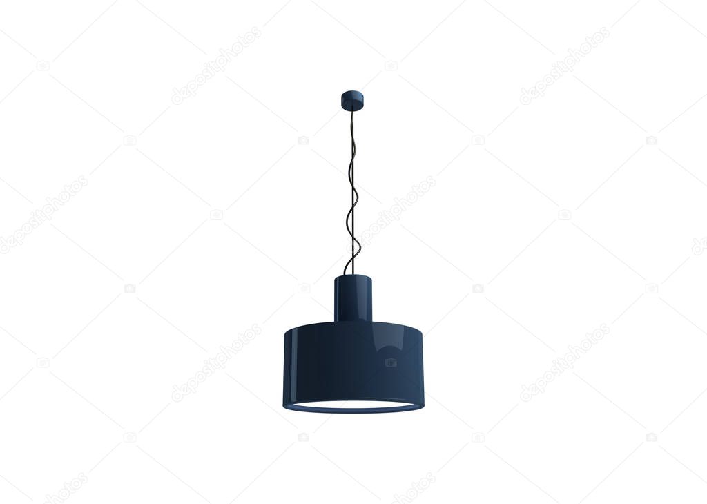 3d model of a ceiling light made of wood