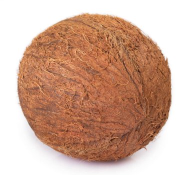 Hindistan cevizi beyaz arkaplanda izole edildi