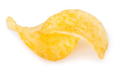 Patates cipsi beyaz arkaplanda izole