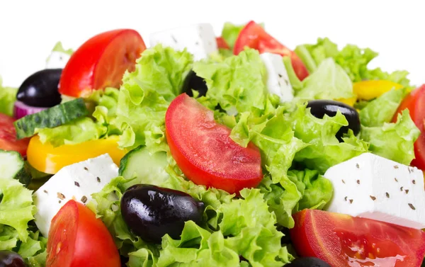 Salade Légumes Frais Isolée Sur Fond Blanc — Photo