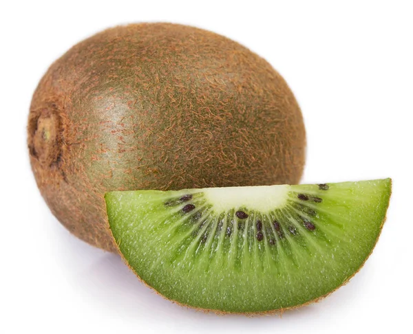 Kiwi Fresco Isolato Sfondo Bianco — Foto Stock