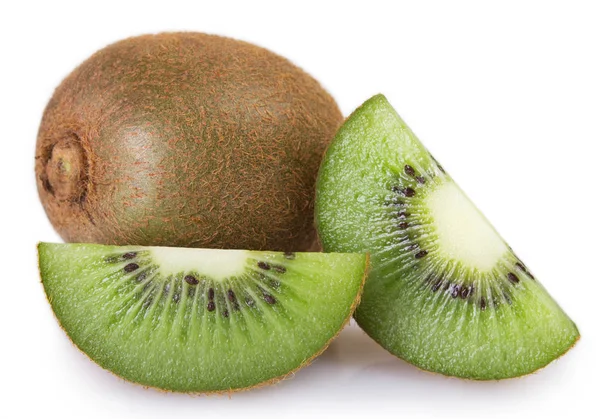 Kiwi Fresco Isolato Sfondo Bianco — Foto Stock