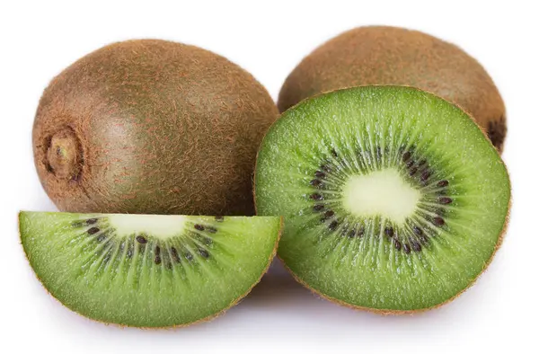 Kiwi Fresco Isolato Sfondo Bianco — Foto Stock