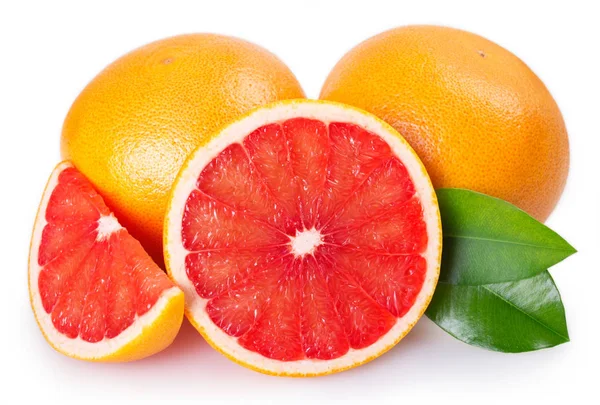 Fresh Grapefruit Isolated White Background — Stock Photo, Image