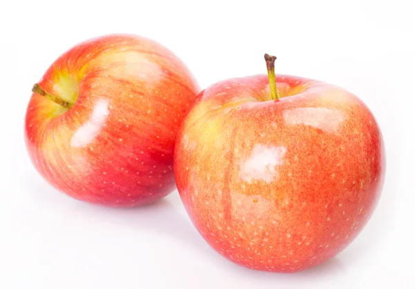 Pommes Fraîches Isolées Sur Fond Blanc — Photo