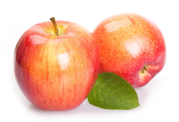 Manzanas Frescas Aisladas Sobre Fondo Blanco — Foto de Stock