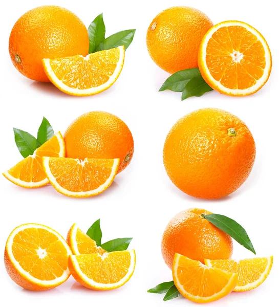 Naranja Fresca Aislada Sobre Fondo Blanco — Foto de Stock