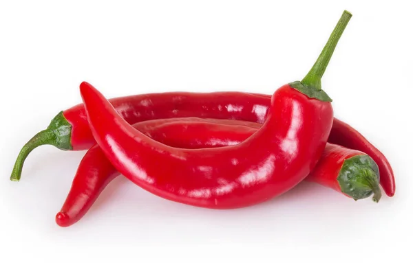 Chilipfeffer Isoliert Auf Weißem Hintergrund — Stockfoto