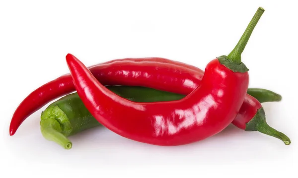 Chilipfeffer Isoliert Auf Weißem Hintergrund — Stockfoto