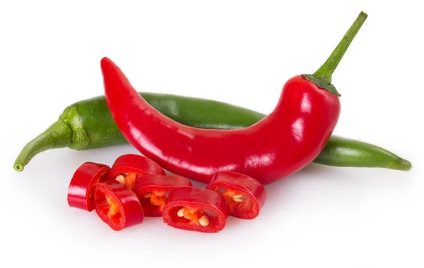 Chilipfeffer Isoliert Auf Weißem Hintergrund — Stockfoto