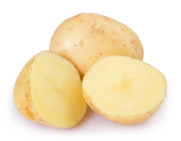 Obehandlad Potatis Isolerad Vit Bakgrund — Stockfoto