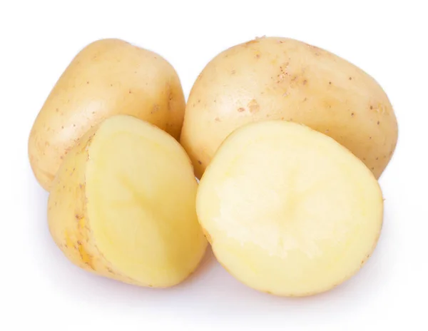 Obehandlad Potatis Isolerad Vit Bakgrund — Stockfoto