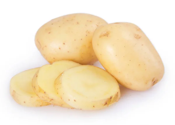 Obehandlad Potatis Isolerad Vit Bakgrund — Stockfoto