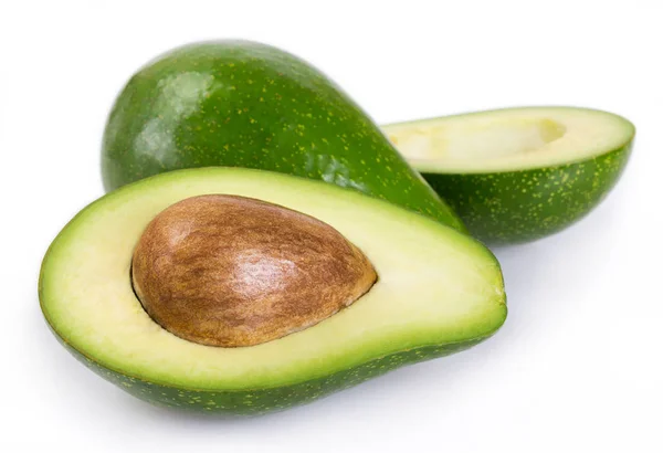 Avocado Fresco Isolato Sfondo Bianco — Foto Stock