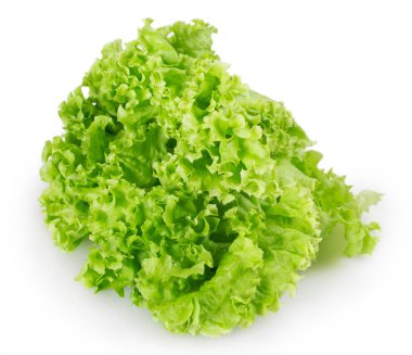 Beyaz arka plan üzerinde izole taze marul salatası