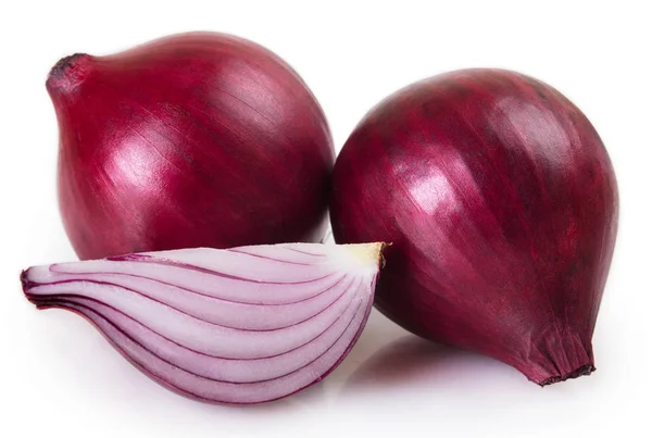 Cebolla Fresca Aislada Sobre Fondo Blanco — Foto de Stock