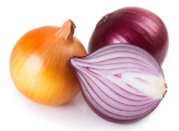 Fresh Onion Isolated White Background — Stock Photo, Image