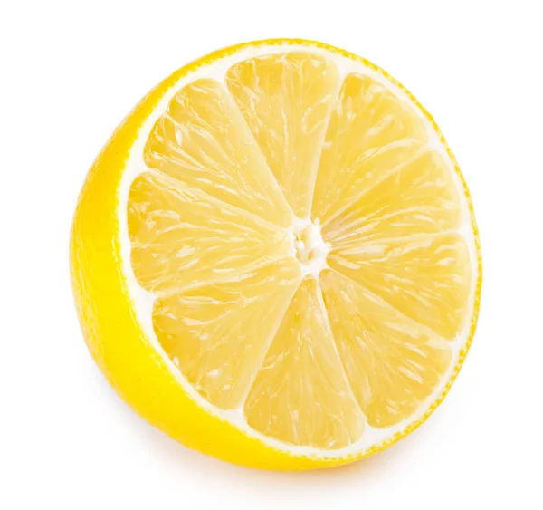 Limone Fresco Isolato Fondo Bianco — Foto Stock