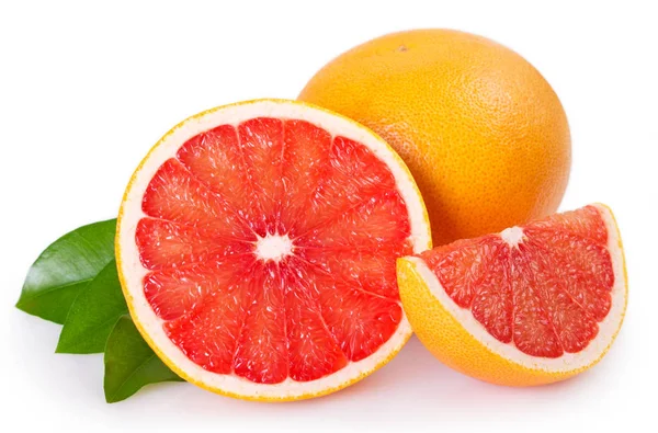 Fresh Grapefruit Isolated White Background — Stock Photo, Image