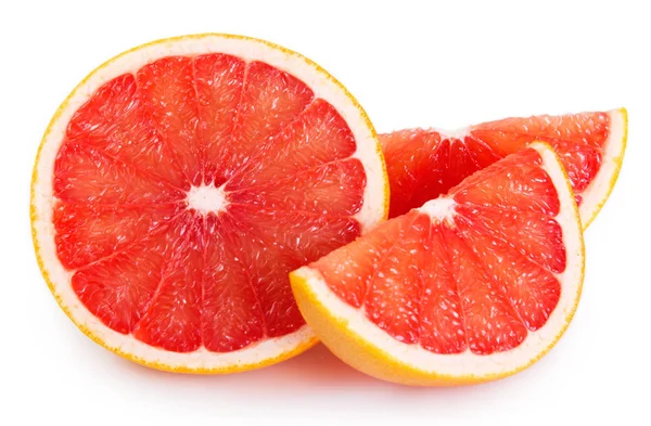 Fehér Alapon Izolált Friss Grapefruit — Stock Fotó