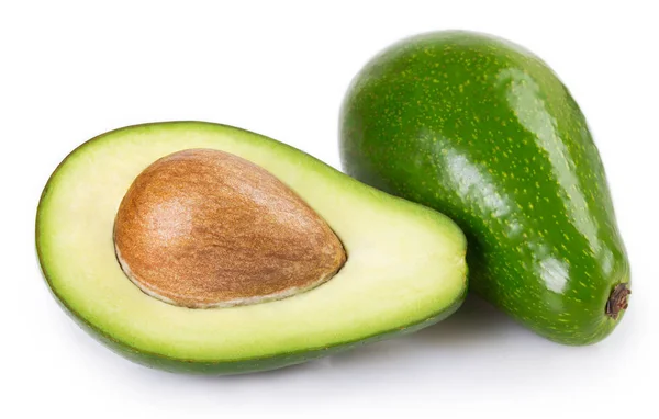 Avocado Fresco Isolato Sfondo Bianco — Foto Stock