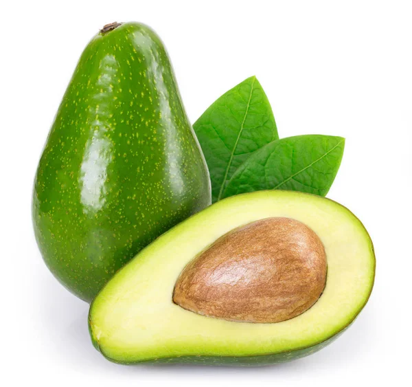 Avocado Fresco Isolato Sfondo Bianco — Foto Stock