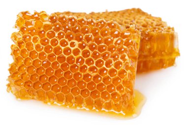 bal peteği beyaz arkaplanda izole edildi