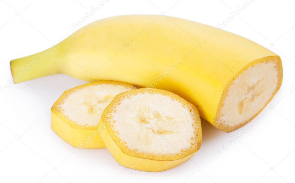 fresh banana isolated on white background