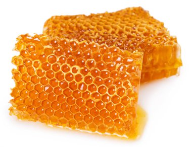 bal peteği beyaz arkaplanda izole edildi